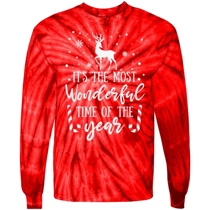 Its The Most Wonderful Time Of The Year Tie-Dye Long Sleeve Shirt