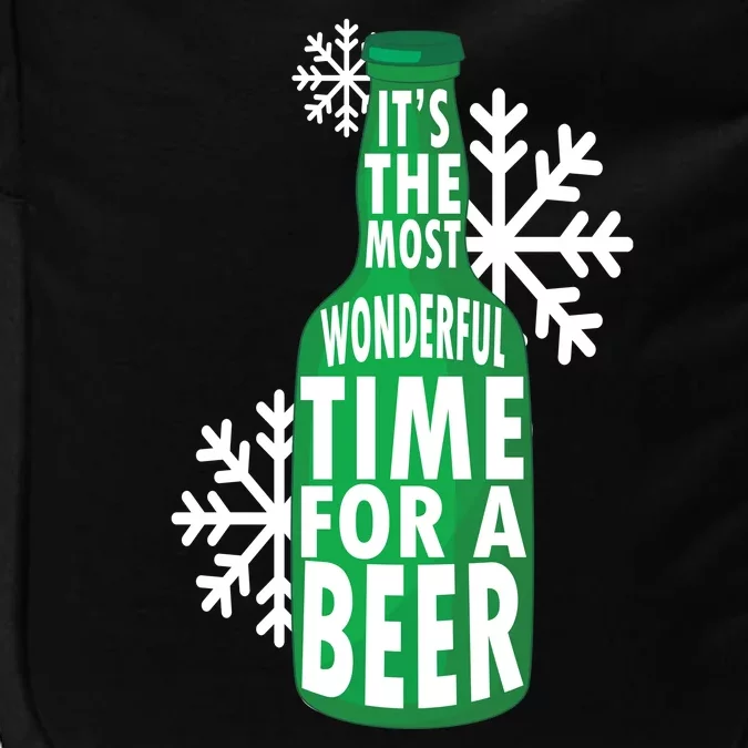 Its The Most Wonderful Time For A Beer Funny Christmas Impact Tech Backpack