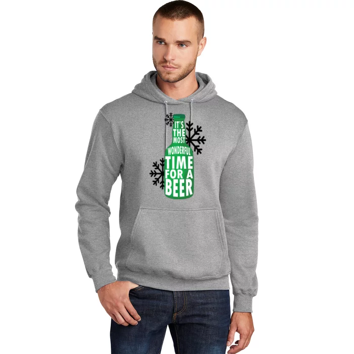 Its The Most Wonderful Time For A Beer Funny Christmas Hoodie