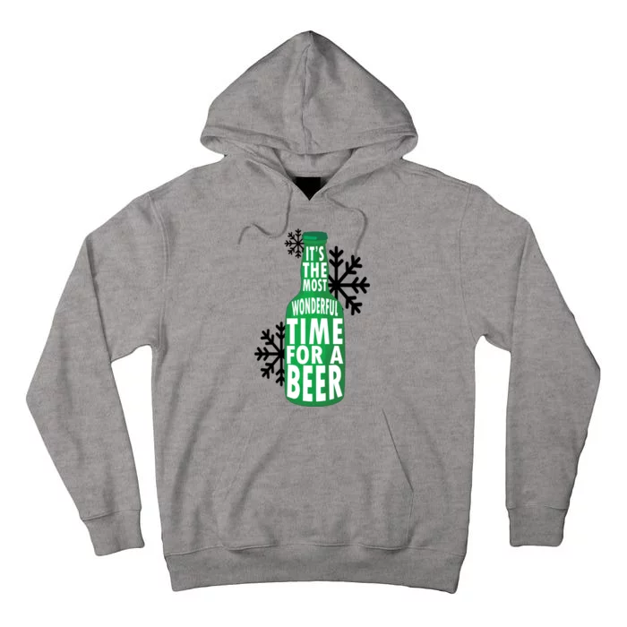 Its The Most Wonderful Time For A Beer Funny Christmas Tall Hoodie