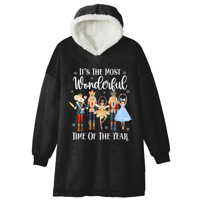 ItS The Most Wonderful Time Of The Year Nutcracker Ballet Hooded Wearable Blanket