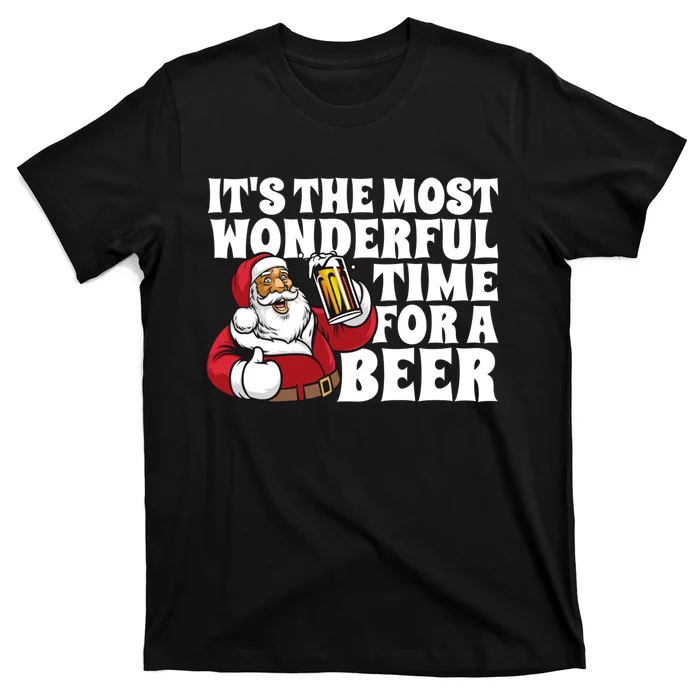 Its The Most Wonderful Time For A Beer Christmas In July T-Shirt