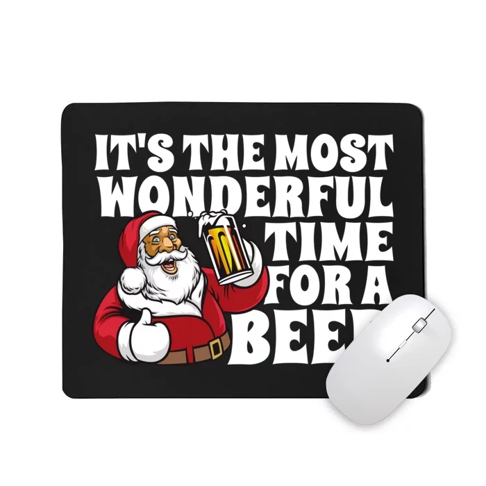 Its The Most Wonderful Time For A Beer Christmas In July Mousepad