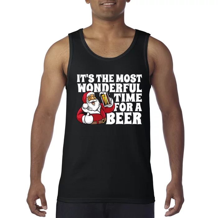 Its The Most Wonderful Time For A Beer Christmas In July Tank Top