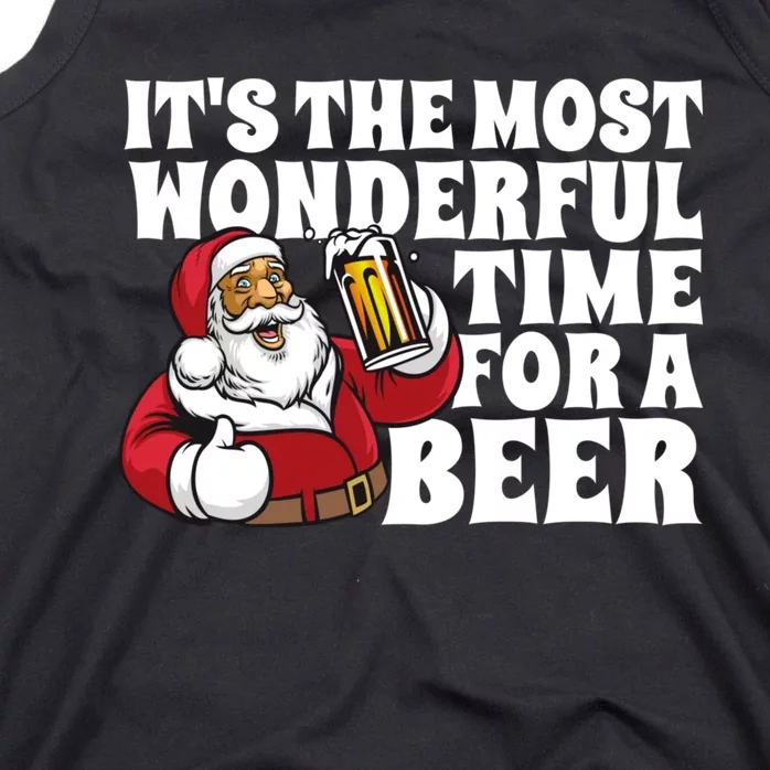 Its The Most Wonderful Time For A Beer Christmas In July Tank Top