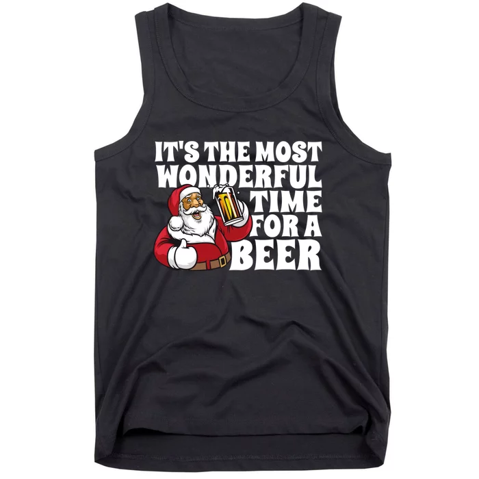 Its The Most Wonderful Time For A Beer Christmas In July Tank Top