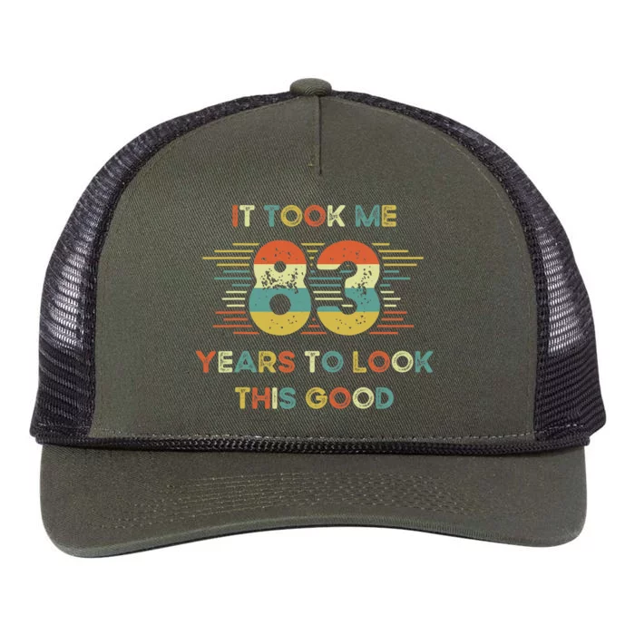 It Took Me 83 Years To Look This Good 83rd Birthday Retro Retro Rope Trucker Hat Cap