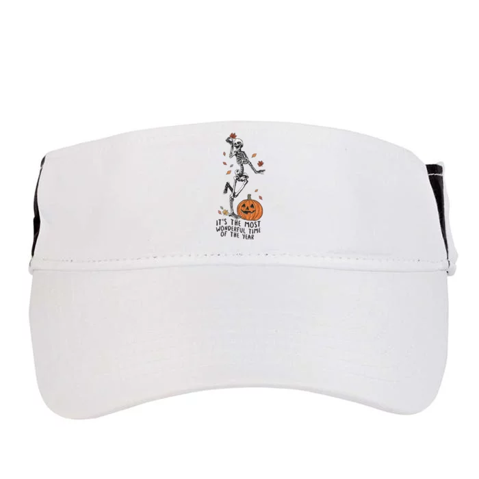 ItS The Most Wonderful Time Of The Years Skeleton Halloween Gift Adult Drive Performance Visor