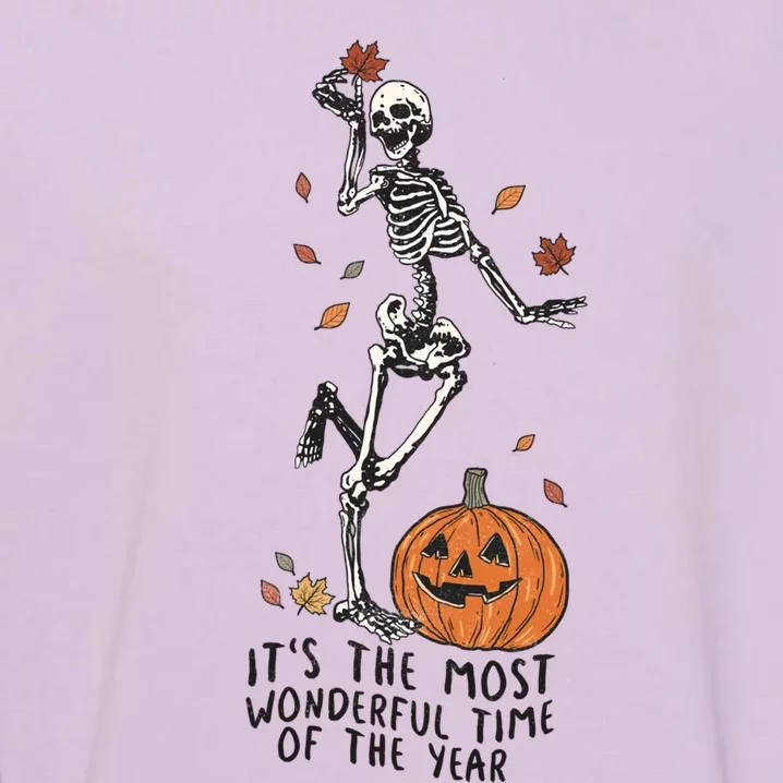 Its The Most Wonderful Time Of The Years Skeleton Halloween Cool Gift Garment-Dyed Sweatshirt