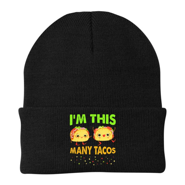 I'm This Many Tacos Second Birthday Twosday Cinco De Mayo Knit Cap Winter Beanie