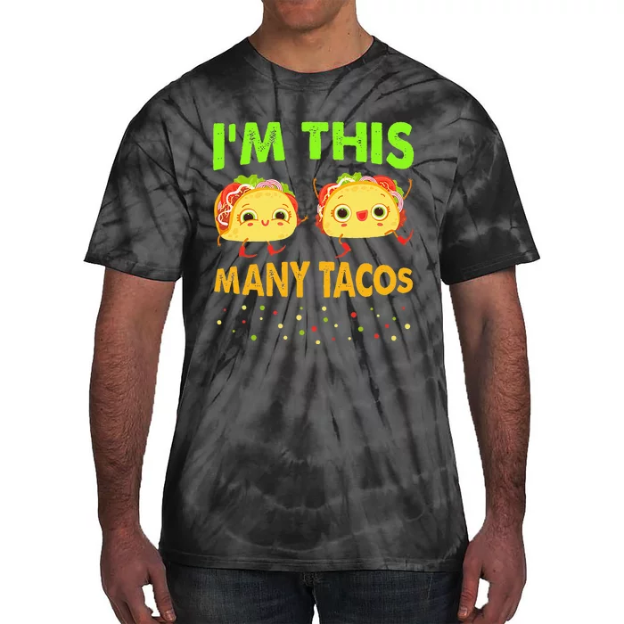 I'm This Many Tacos Second Birthday Twosday Cinco De Mayo Tie-Dye T-Shirt