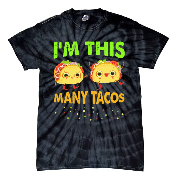 I'm This Many Tacos Second Birthday Twosday Cinco De Mayo Tie-Dye T-Shirt