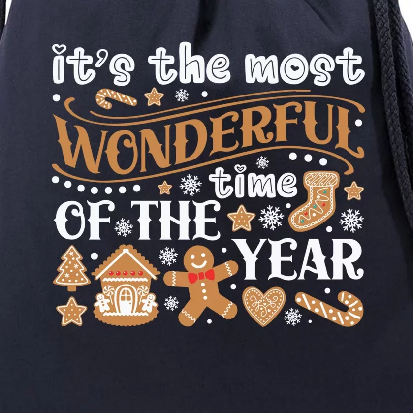 ItS The Most Wonderful Time Of The Year Merry Xmas Drawstring Bag