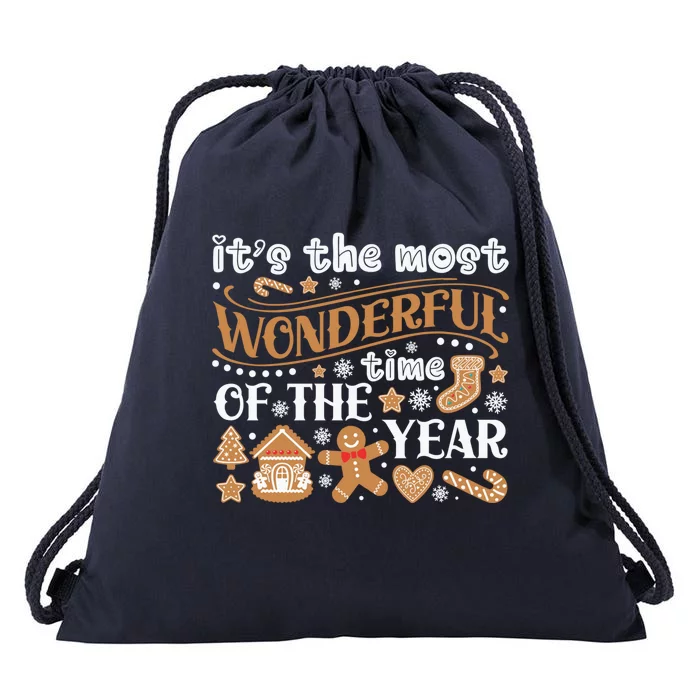 ItS The Most Wonderful Time Of The Year Merry Xmas Drawstring Bag