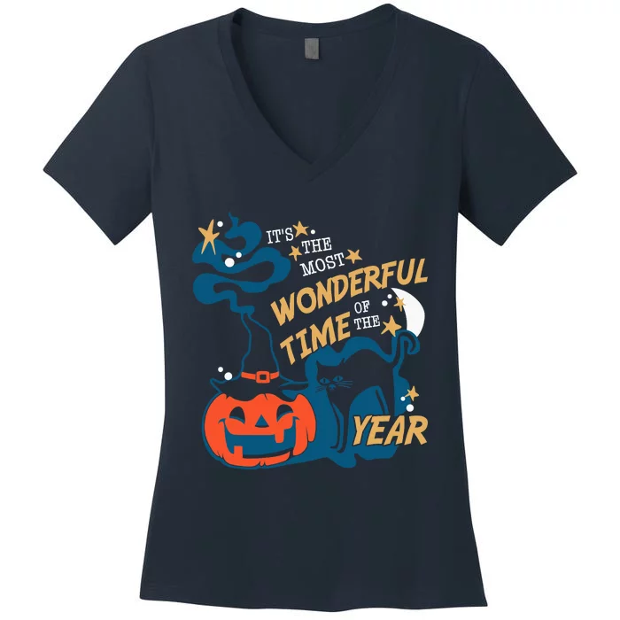 It's the Most Wonderful Time of the Year Halloween Women's V-Neck T-Shirt