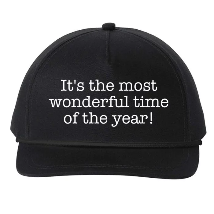 It's The Most Wonderful Time Of The Year! Meaningful Gift Snapback Five-Panel Rope Hat