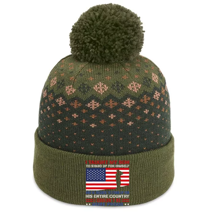 I Taught My Son How To Stand Up Proud Military Mom And Dad The Baniff Cuffed Pom Beanie