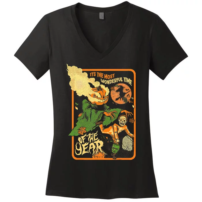 ItS The Most Wonderful Time Of The Year Halloween Women's V-Neck T-Shirt