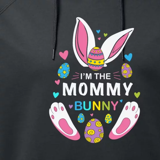 I’m The Mommy Bunny Matching Family Easter Day Gift Mother's Day Performance Fleece Hoodie