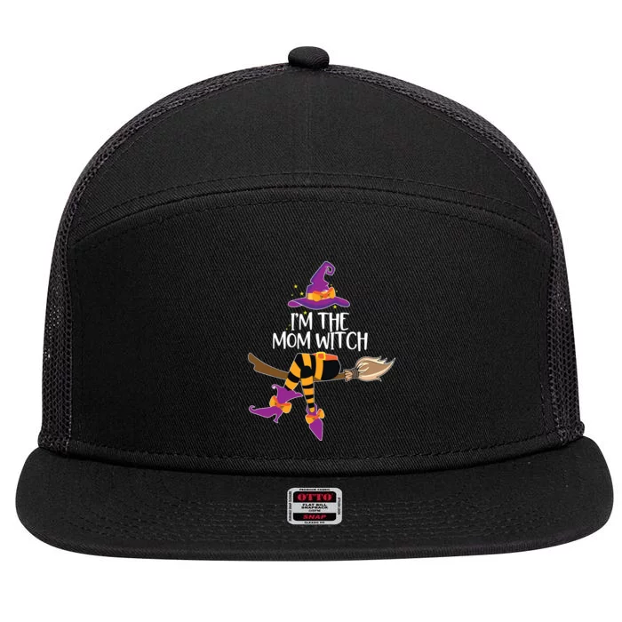 Im The Mom Witch Shirts Halloween Matching Group Costume 7 Panel Mesh Trucker Snapback Hat