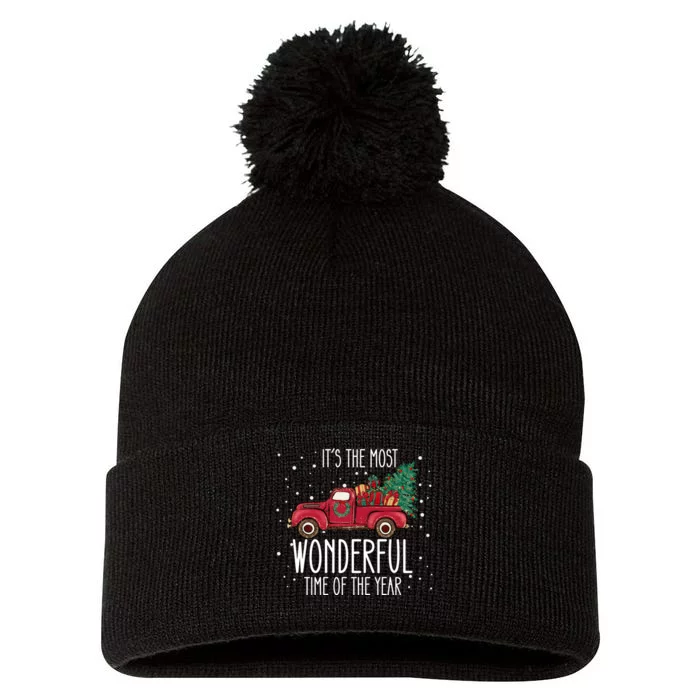 Its The Most Wonderful Time Of The Year Pom Pom 12in Knit Beanie