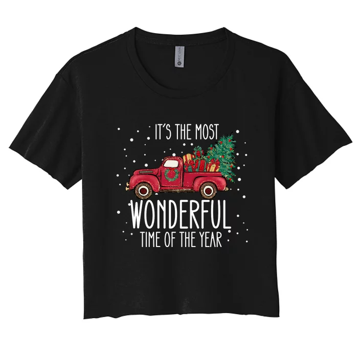 Its The Most Wonderful Time Of The Year Women's Crop Top Tee