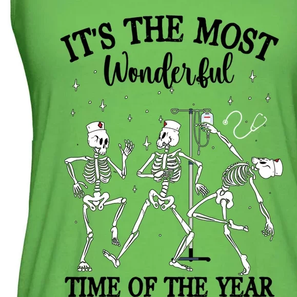 Its The Most Wonderful Time Of The Year Nurse Skeleton Dance Cute Gift Ladies Essential Flowy Tank