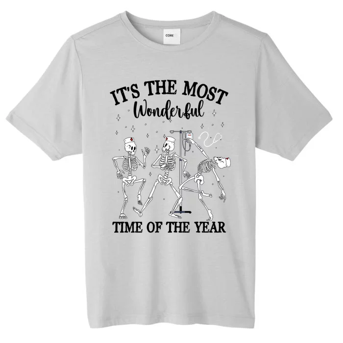 Its The Most Wonderful Time Of The Year Nurse Skeleton Dance Cute Gift ChromaSoft Performance T-Shirt