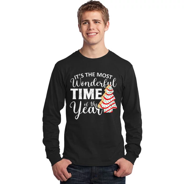 Its The Most Wonderful Time Of The Year Christmas tree cake A Tall Long Sleeve T-Shirt