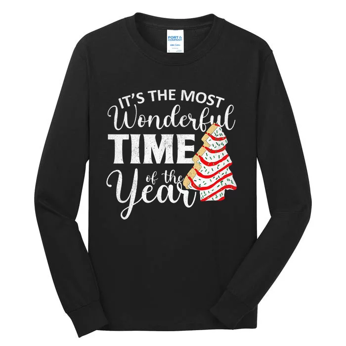 Its The Most Wonderful Time Of The Year Christmas tree cake A Tall Long Sleeve T-Shirt