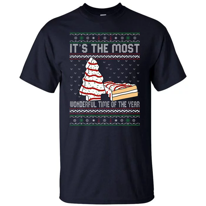 Its The Most Wonderful Time Of The Year Christmas Tree Cake Tall T-Shirt