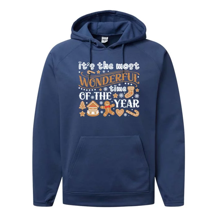 ItS The Most Wonderful Time Of The Year Merry Christmas Performance Fleece Hoodie