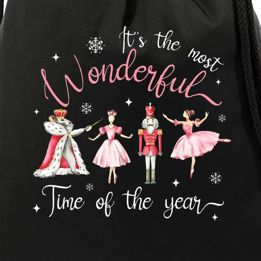 ItS The Most Wonderful Time Of The Year Nutcracker Ballet Drawstring Bag