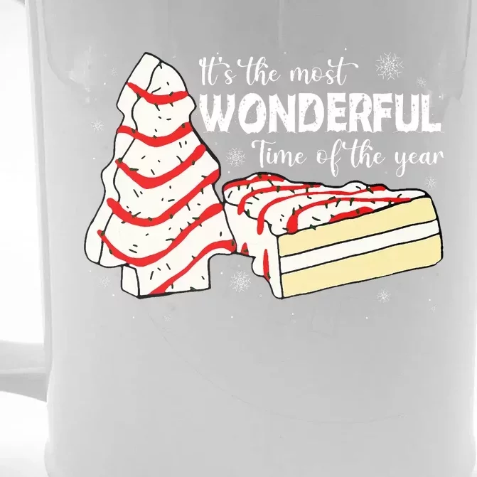 ItS The Most Wonderful Time Of The Year Tree Cakes Xmas Front & Back Beer Stein