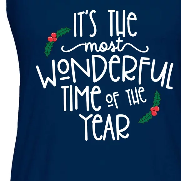 Its The Most Wonderful Time Of The Year Christmas Ladies Essential Flowy Tank