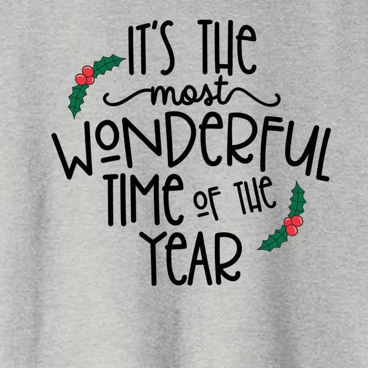 Its The Most Wonderful Time Of The Year Christmas Women's Crop Top Tee