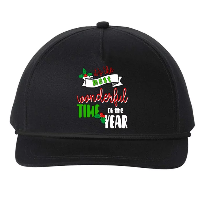 Its The Most Wonderful Time Of The Year Christmas Festive Snapback Five-Panel Rope Hat