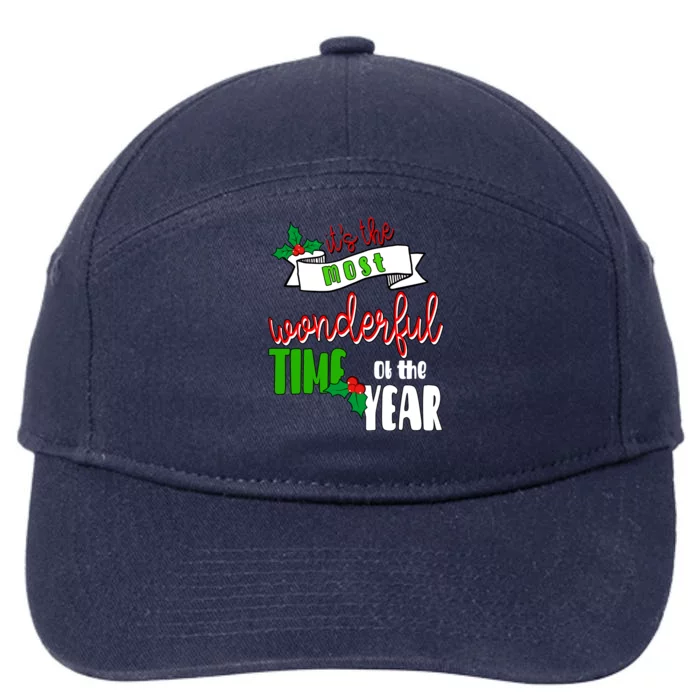 Its The Most Wonderful Time Of The Year Christmas Festive 7-Panel Snapback Hat