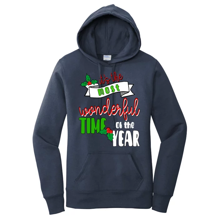 Its The Most Wonderful Time Of The Year Christmas Festive Women's Pullover Hoodie