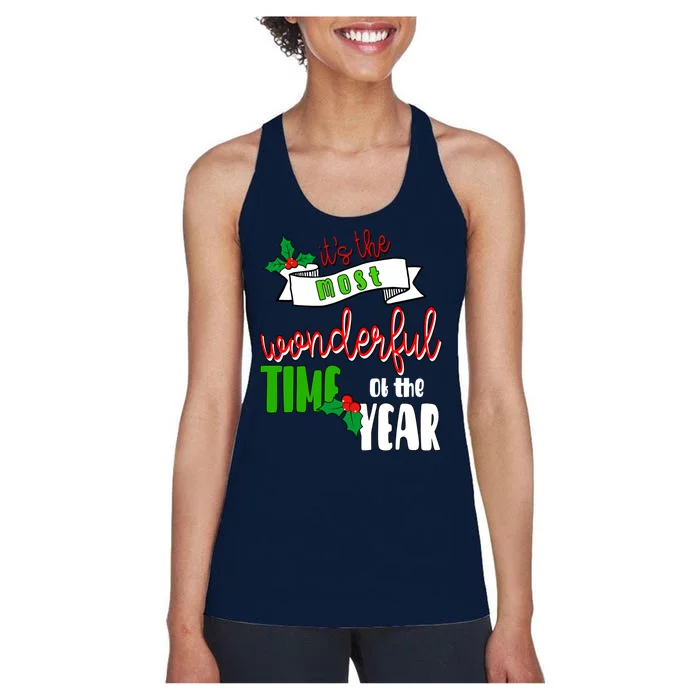 Its The Most Wonderful Time Of The Year Christmas Festive Women's Racerback Tank