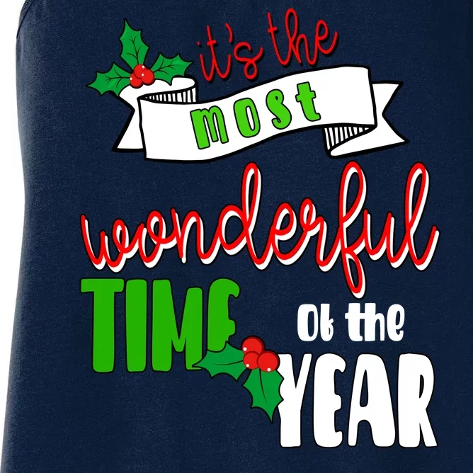 Its The Most Wonderful Time Of The Year Christmas Festive Women's Racerback Tank