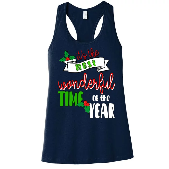 Its The Most Wonderful Time Of The Year Christmas Festive Women's Racerback Tank