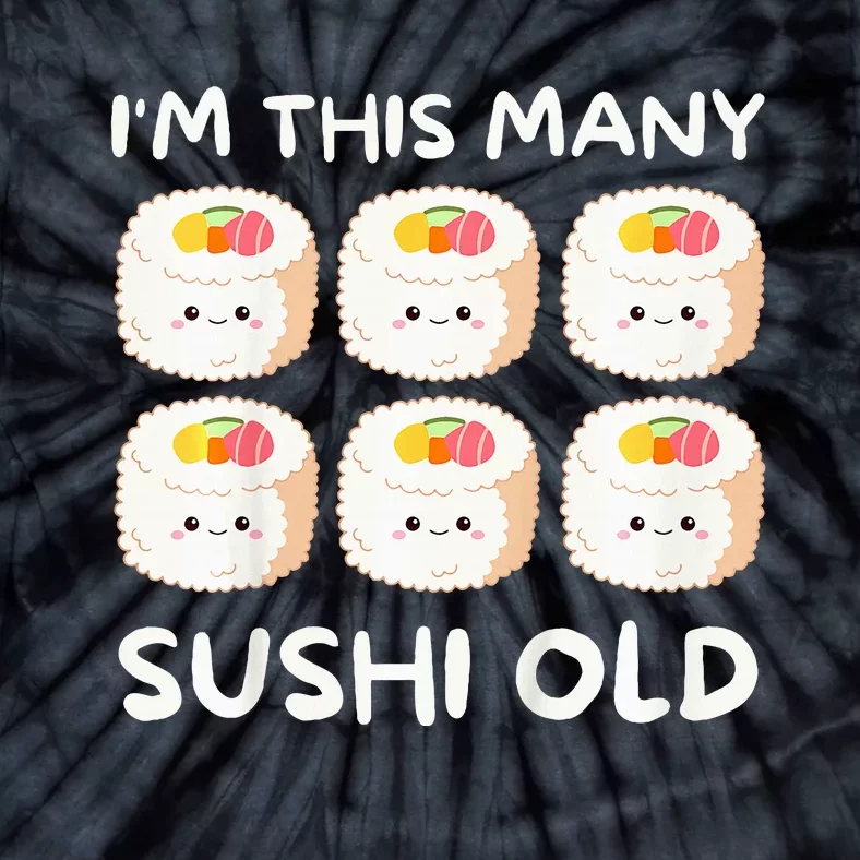 Im This Many Sushi Old Kawaii Sashimi Tie-Dye T-Shirt