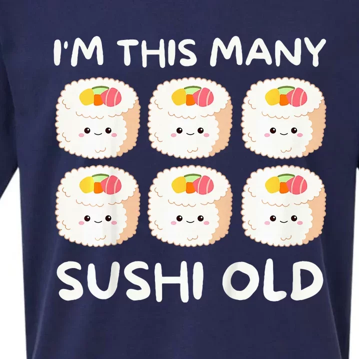 Im This Many Sushi Old Kawaii Sashimi Sueded Cloud Jersey T-Shirt