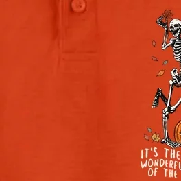 It’S The Most Wonderful Time Of The Year Skeleton Halloween Gift Dry Zone Grid Performance Polo