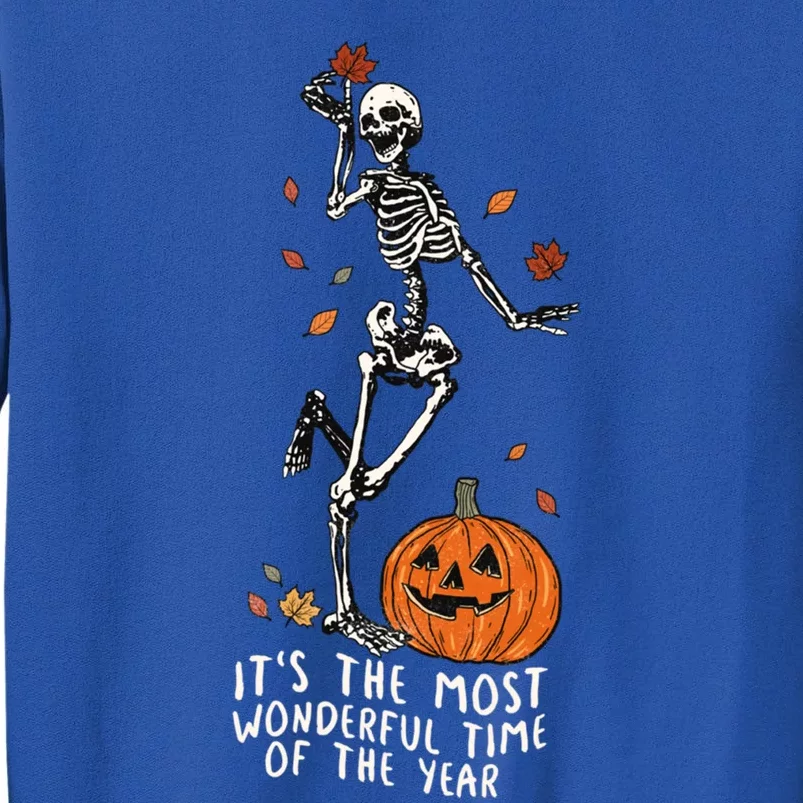 It’S The Most Wonderful Time Of The Year Skeleton Halloween Gift Tall Sweatshirt