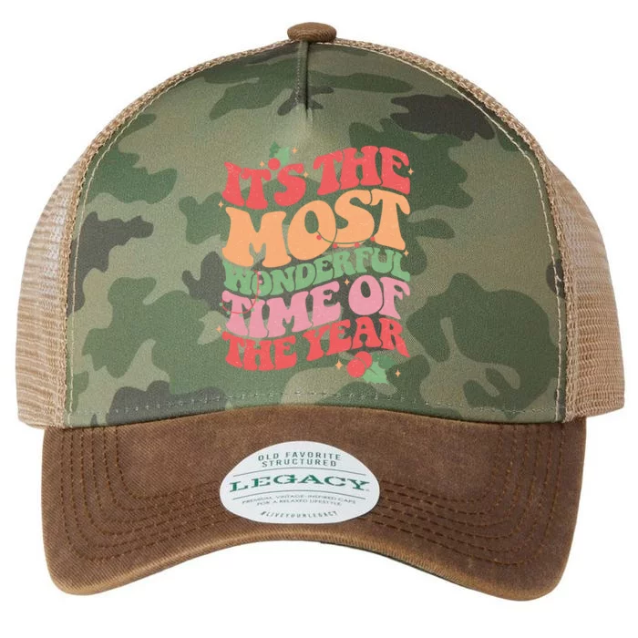 Its The Most Wonderful Time Of The Year Christmas Groovy Legacy Tie Dye Trucker Hat