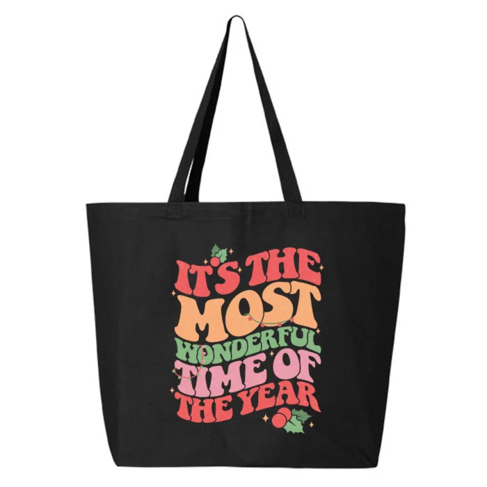 Its The Most Wonderful Time Of The Year Christmas Groovy 25L Jumbo Tote