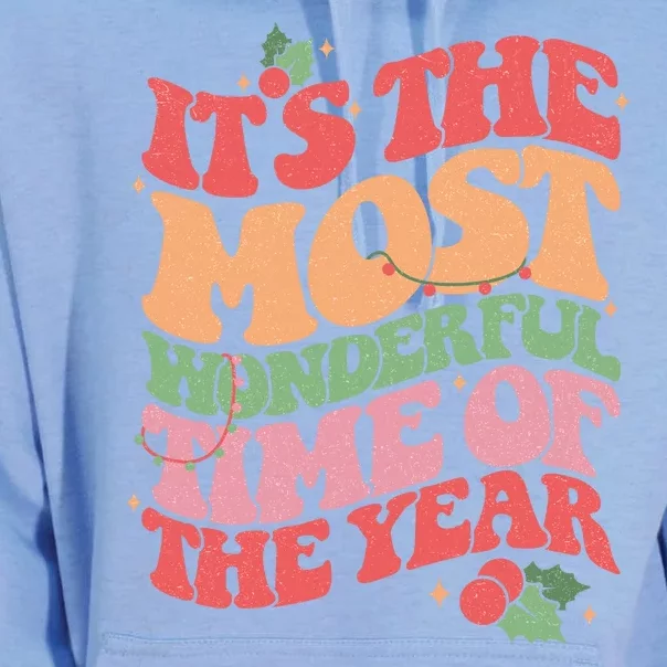 Its The Most Wonderful Time Of The Year Christmas Groovy Unisex Surf Hoodie