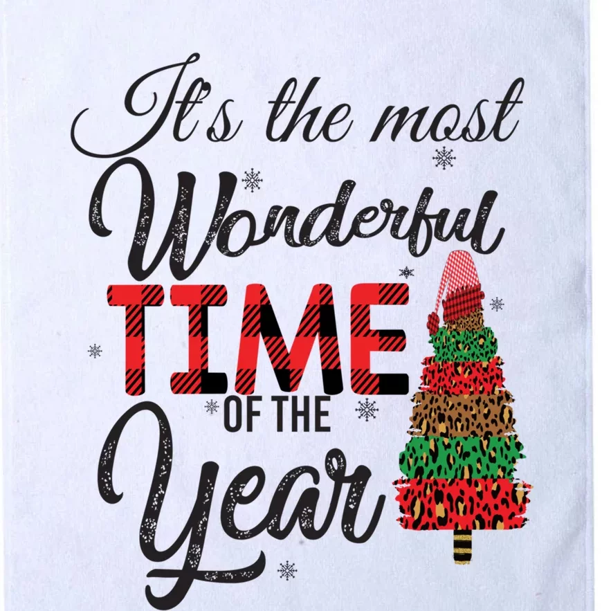 ItS The Most Wonderful Time Of The Year Christmas Cute Tree Great Gift Platinum Collection Golf Towel